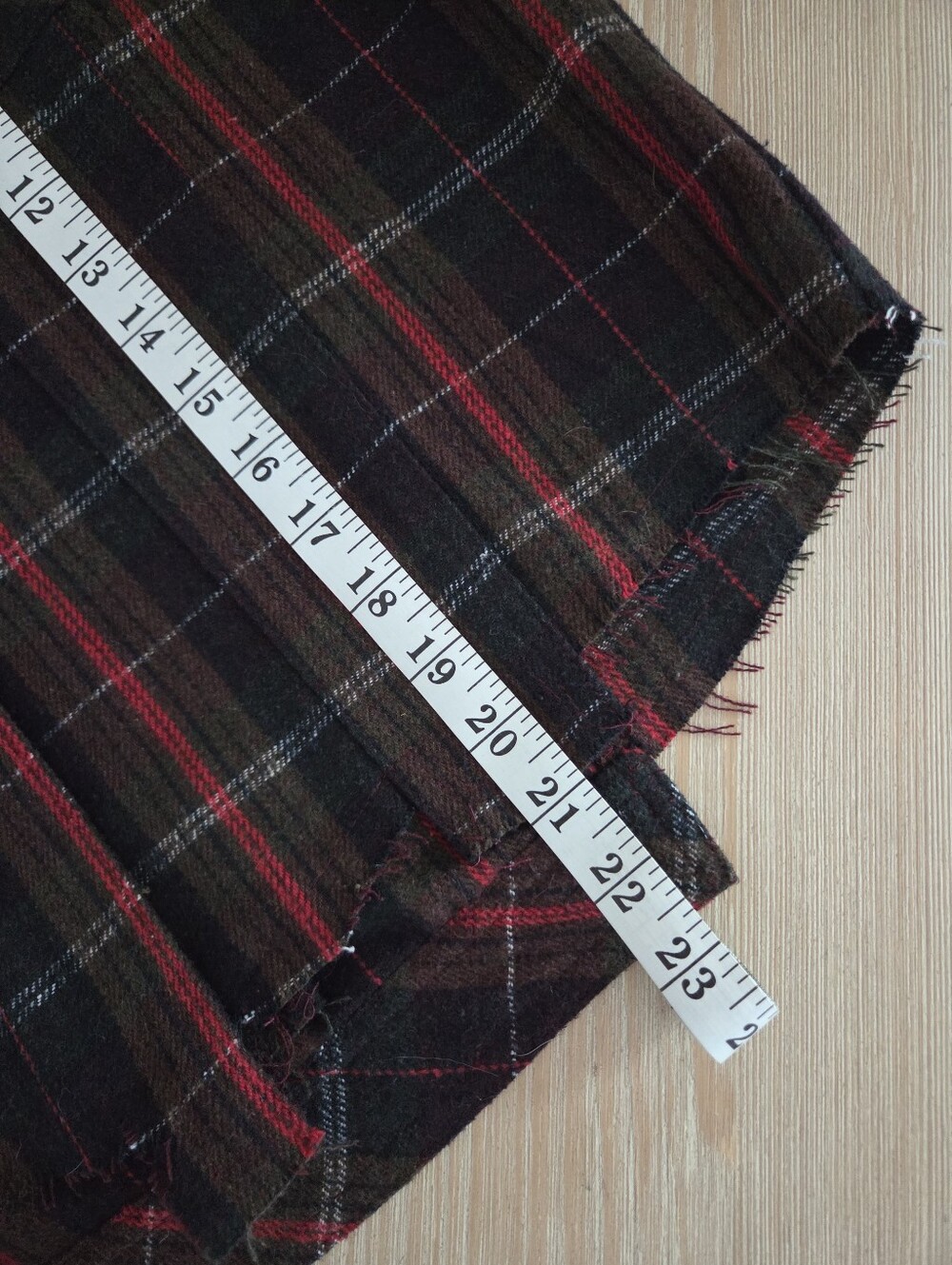 POL Plaid Cropped Raw Hem Shacket Jacket Brown Red Womens Size Medium - Picture 8 of 11